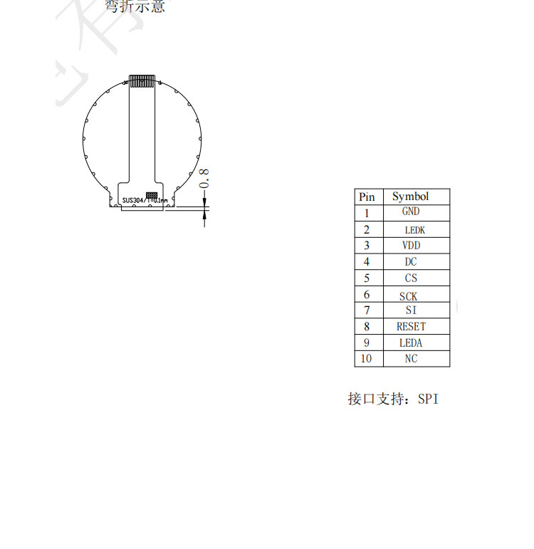 0.95寸TFT圆屏128X128